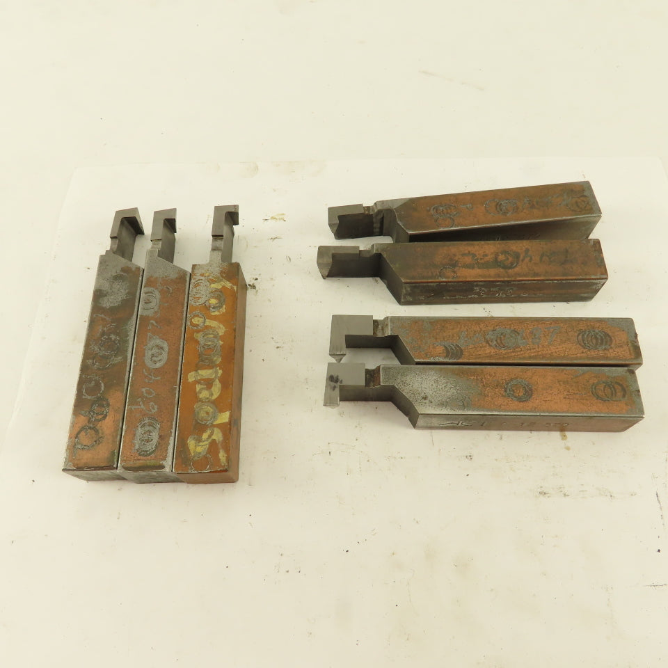 3/4" Square Shank HSS Carbide Tip Internal Grooving Tool Bit Assortment Lot Of 7