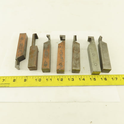 3/4" Square Shank HSS Carbide Tip Internal Grooving Tool Bit Assortment Lot Of 7