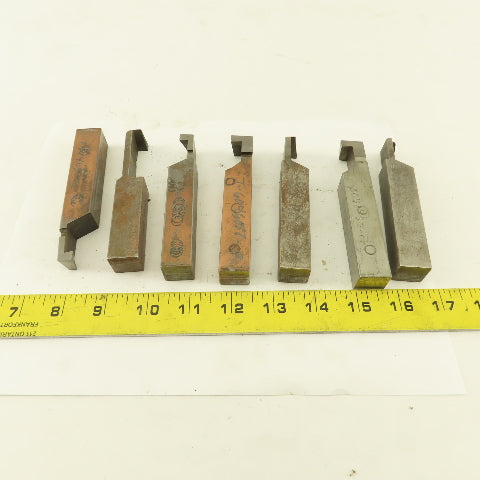 3/4" Square Shank HSS Carbide Tip Internal Grooving Tool Bit Assortment Lot Of 7