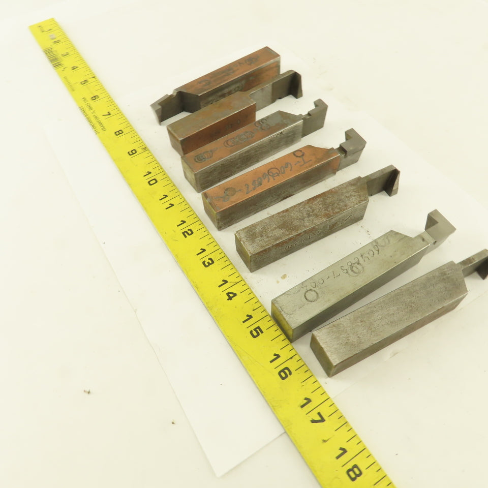 3/4" Square Shank HSS Carbide Tip Internal Grooving Tool Bit Assortment Lot Of 7