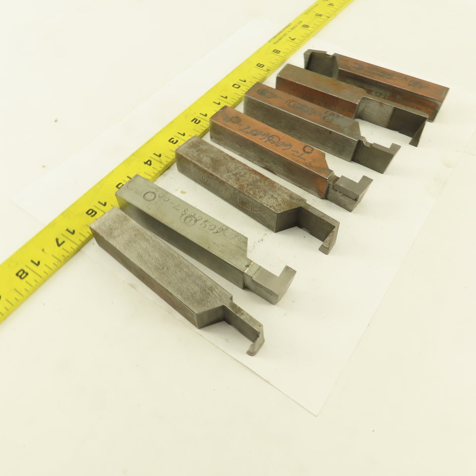 3/4" Square Shank HSS Carbide Tip Internal Grooving Tool Bit Assortment Lot Of 7