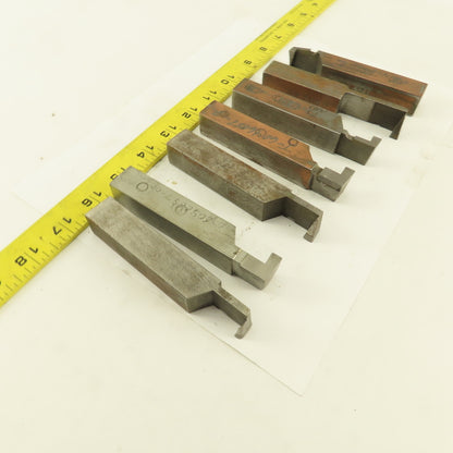 3/4" Square Shank HSS Carbide Tip Internal Grooving Tool Bit Assortment Lot Of 7