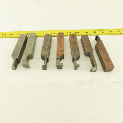 3/4" Square Shank HSS Carbide Tip Internal Grooving Tool Bit Assortment Lot Of 7