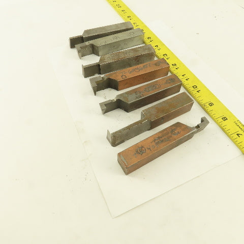 3/4" Square Shank HSS Carbide Tip Internal Grooving Tool Bit Assortment Lot Of 7