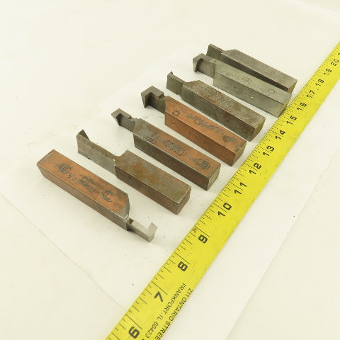 3/4" Square Shank HSS Carbide Tip Internal Grooving Tool Bit Assortment Lot Of 7