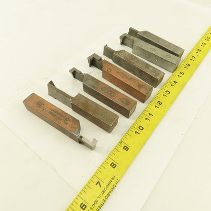 3/4" Square Shank HSS Carbide Tip Internal Grooving Tool Bit Assortment Lot Of 7