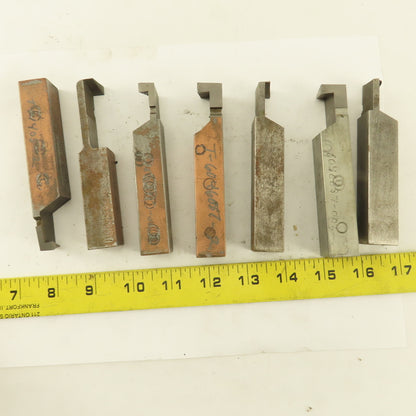 3/4" Square Shank HSS Carbide Tip Internal Grooving Tool Bit Assortment Lot Of 7