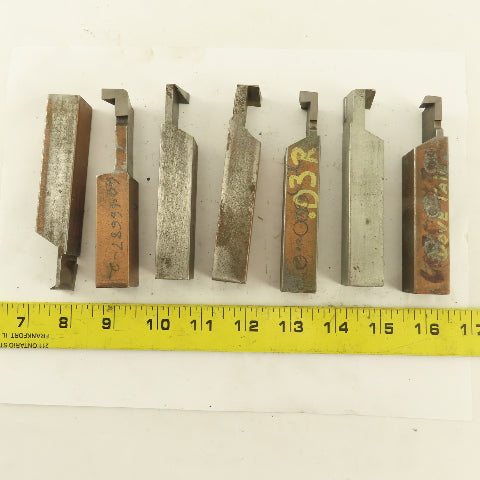 3/4" Square Shank HSS Carbide Tip Internal Grooving Tool Bit Assortment Lot Of 7