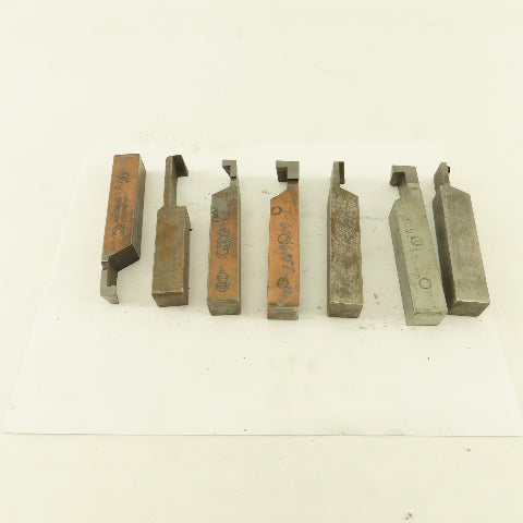 3/4" Square Shank HSS Carbide Tip Internal Grooving Tool Bit Assortment Lot Of 7