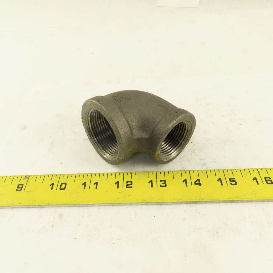 Anvil 1-1/4 to 1" NPT Skd 40 Malleable 90° Reducing Elbow Black Pipe USA Lot/5