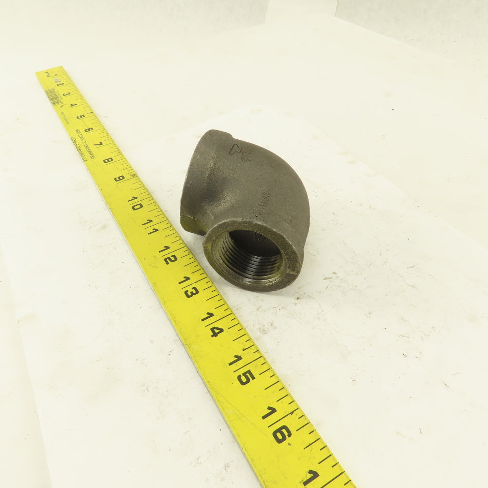 Anvil 1-1/4 to 1" NPT Skd 40 Malleable 90° Reducing Elbow Black Pipe USA Lot/5