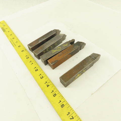 3/4" Square HSS Carbide Tip Radius Cutter 1/16R, 1/8R, 1/4R Lot Of 5