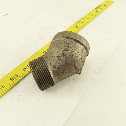 Ward 1-1/4 NPT Schedule 40 Malleable Street 45° Elbow Black Pipe USA