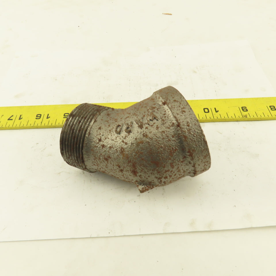 Ward 1-1/4 NPT Schedule 40 Malleable Street 45° Elbow Black Pipe USA