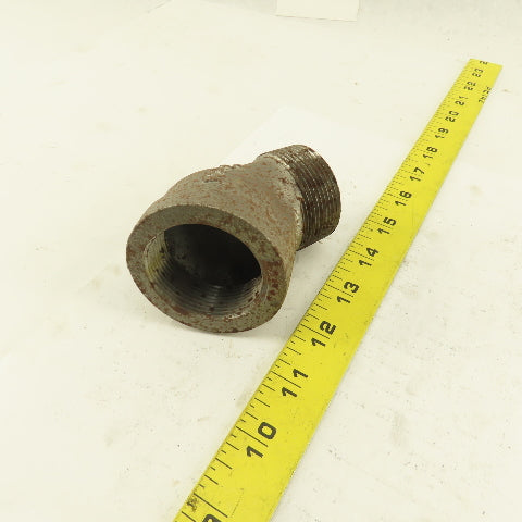 Ward 1-1/4 NPT Schedule 40 Malleable Street 45° Elbow Black Pipe USA