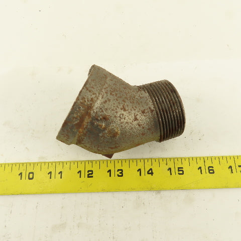 Ward 1-1/4 NPT Schedule 40 Malleable Street 45° Elbow Black Pipe USA