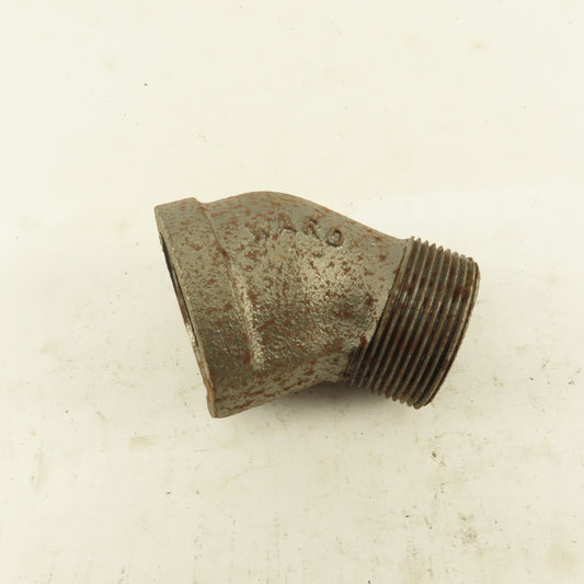 Ward 1-1/4 NPT Schedule 40 Malleable Street 45° Elbow Black Pipe USA
