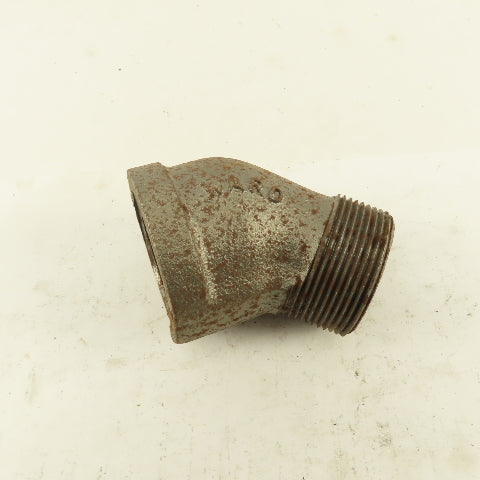 Ward 1-1/4 NPT Schedule 40 Malleable Street 45° Elbow Black Pipe USA