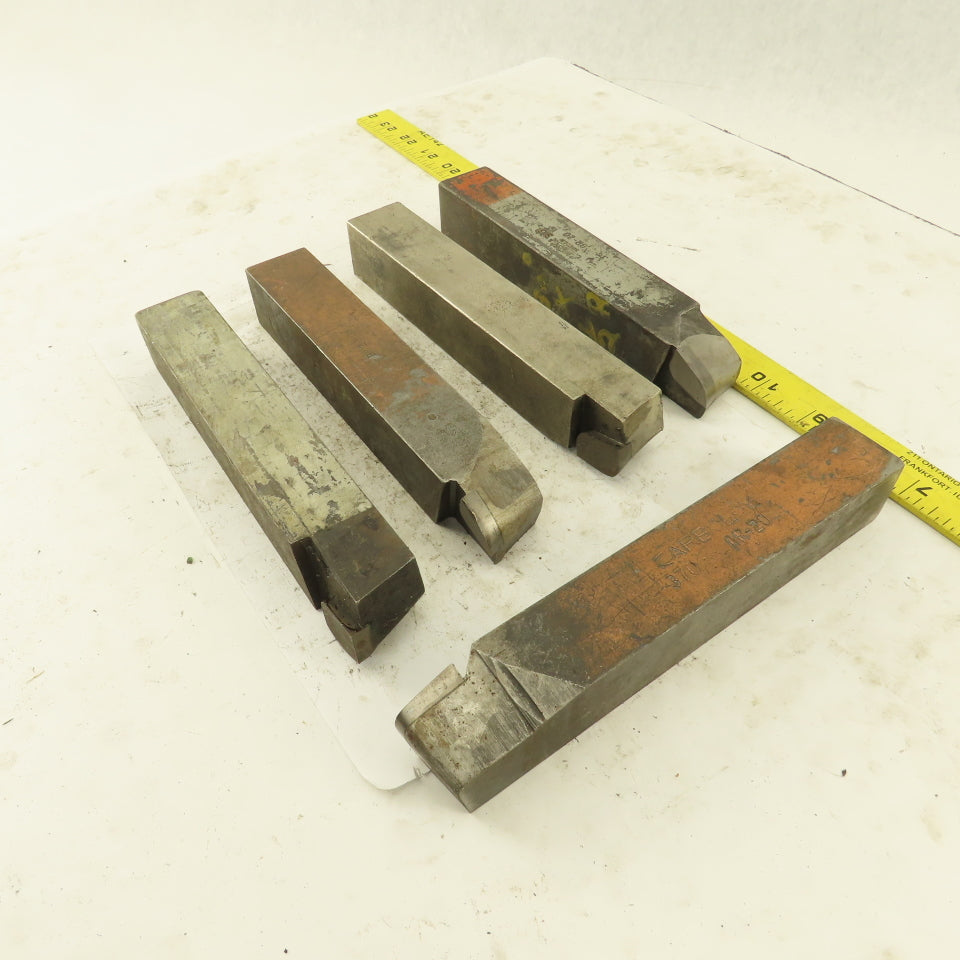 1-1/4" Square Shank Right And Left Misc. Radius Cutters Lot Of 5