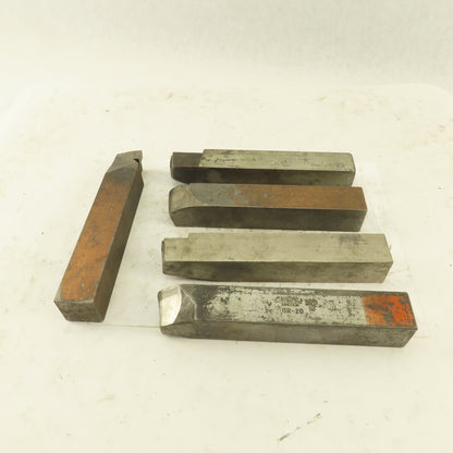 1-1/4" Square Shank Right And Left Misc. Radius Cutters Lot Of 5