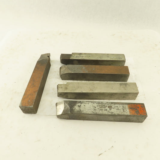 1-1/4" Square Shank Right And Left Misc. Radius Cutters Lot Of 5