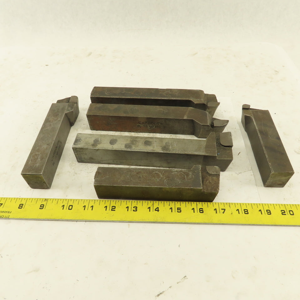 Carboloy GR-85 370 1-1/4" x 1" Shank Left Right Carbide Tip Turning Tools 6 Pcs