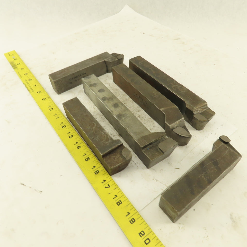 Carboloy GR-85 370 1-1/4" x 1" Shank Left Right Carbide Tip Turning Tools 6 Pcs