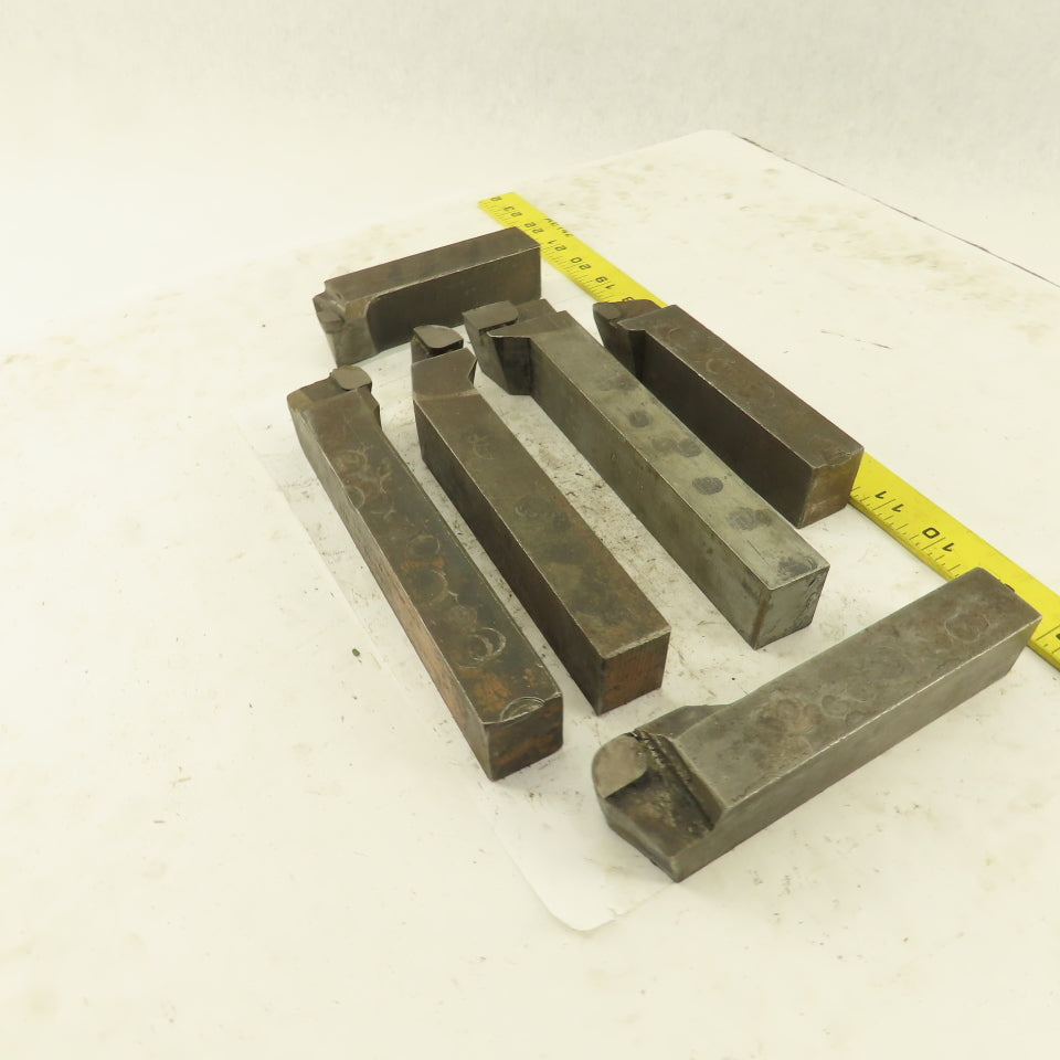 Carboloy GR-85 370 1-1/4" x 1" Shank Left Right Carbide Tip Turning Tools 6 Pcs