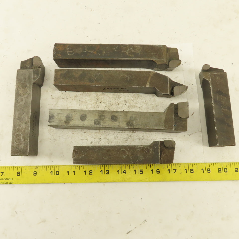 Carboloy GR-85 370 1-1/4" x 1" Shank Left Right Carbide Tip Turning Tools 6 Pcs
