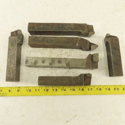 Carboloy GR-85 370 1-1/4" x 1" Shank Left Right Carbide Tip Turning Tools 6 Pcs
