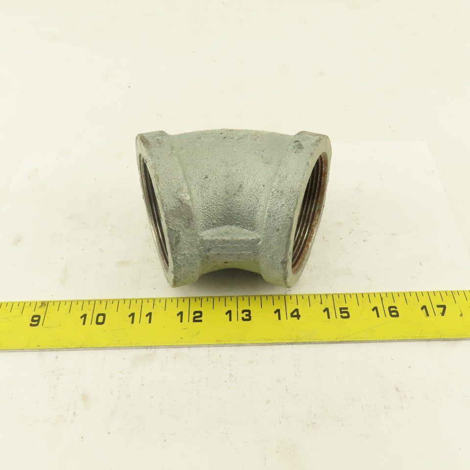 Anvil 2" NPT 45° Elbow Galvanized Iron Pipe Schedule 40 USA