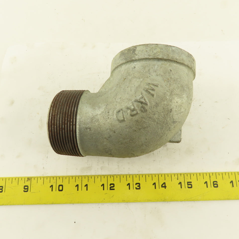 Ward 2" NPT 90° Street Elbow Galvanized Iron Pipe Schedule 40