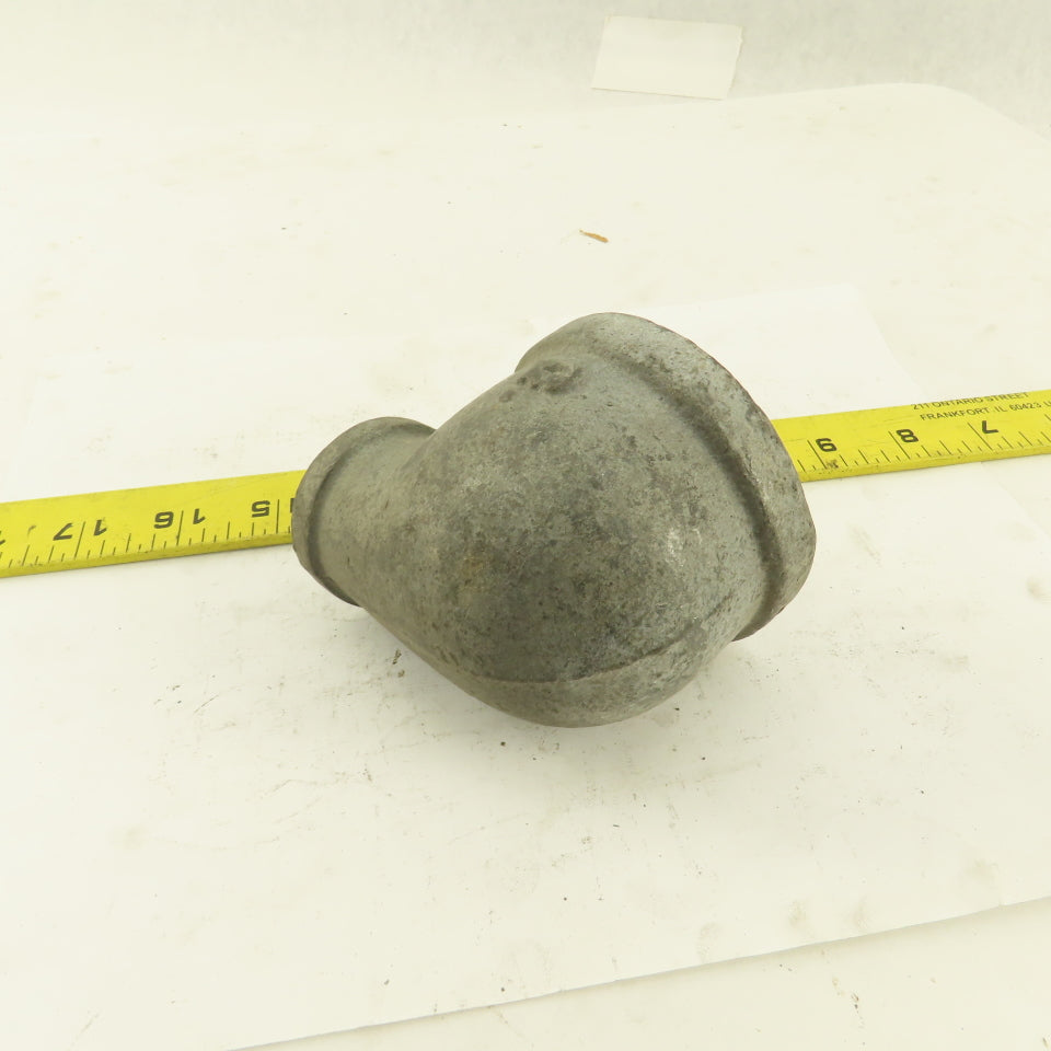 2" to 1" NPT 90° Reducing Elbow Galvanized Iron Pipe Schedule 40 USA