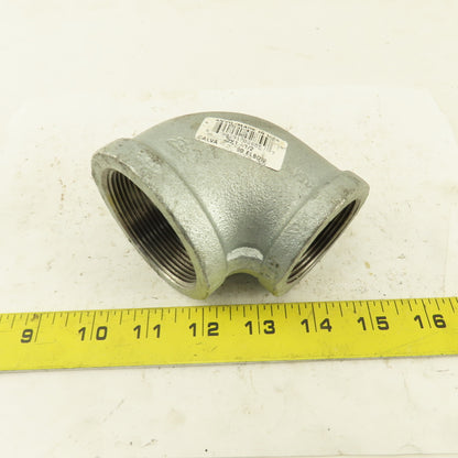 Anvil 2" to 1-1/2" NPT 90° Reducing Elbow Galvanized Iron Pipe Schedule 40 USA