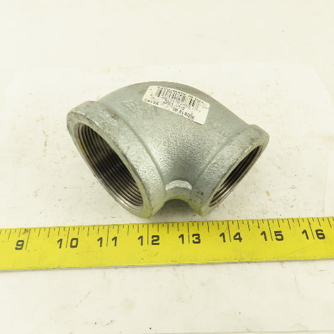 Anvil 2" to 1-1/2" NPT 90° Reducing Elbow Galvanized Iron Pipe Schedule 40 USA