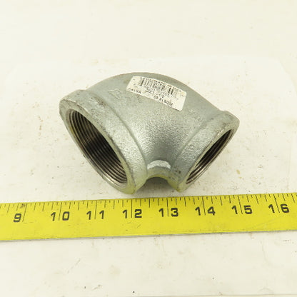 Anvil 2" to 1-1/2" NPT 90° Reducing Elbow Galvanized Iron Pipe Schedule 40 USA