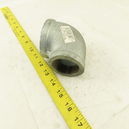 Anvil 2" to 1-1/2" NPT 90° Reducing Elbow Galvanized Iron Pipe Schedule 40 USA