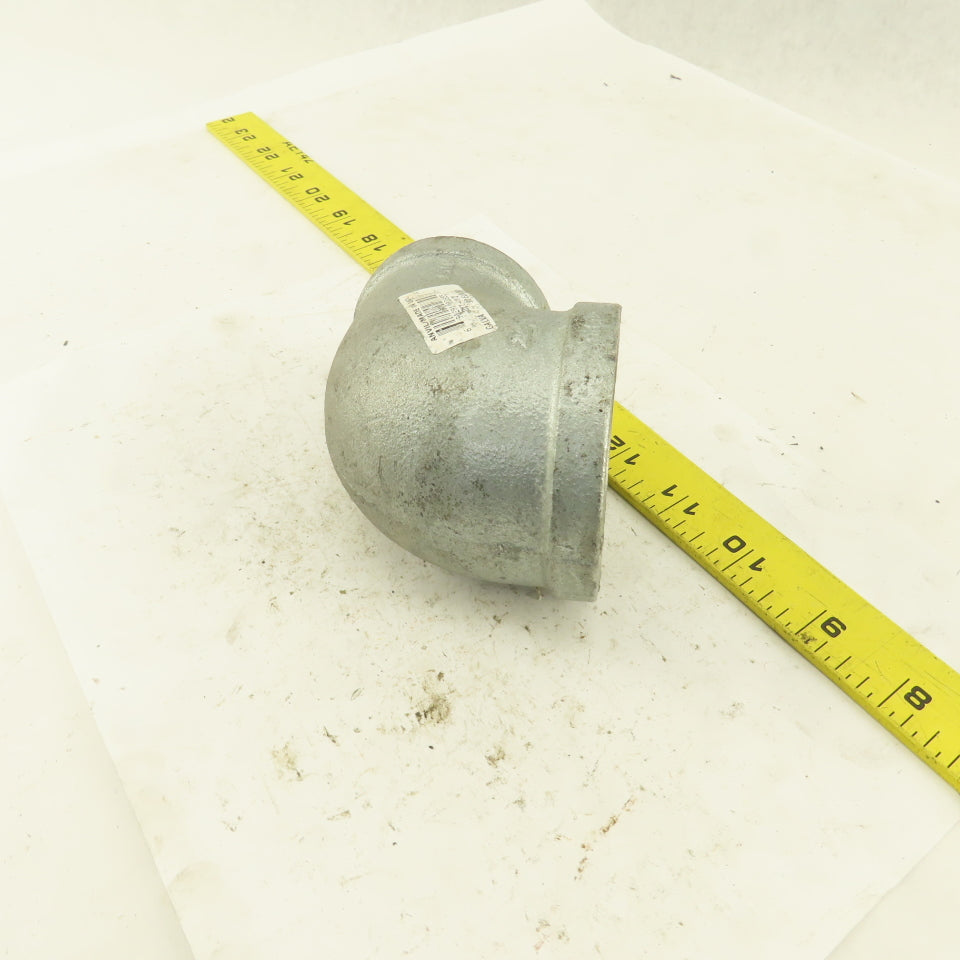 Anvil 2" to 1-1/2" NPT 90° Reducing Elbow Galvanized Iron Pipe Schedule 40 USA