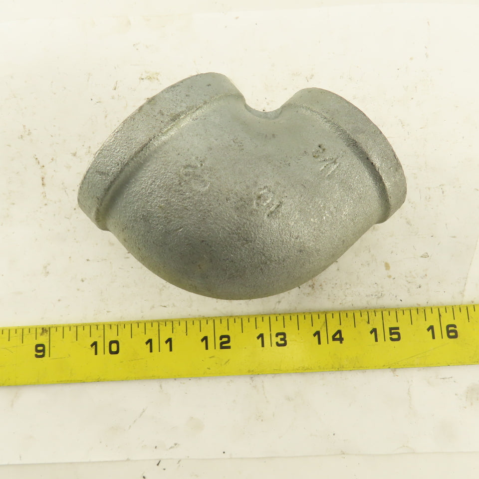 Anvil 2" to 1-1/2" NPT 90° Reducing Elbow Galvanized Iron Pipe Schedule 40 USA