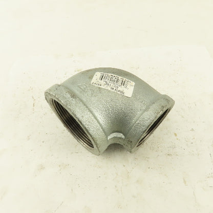 Anvil 2" to 1-1/2" NPT 90° Reducing Elbow Galvanized Iron Pipe Schedule 40 USA