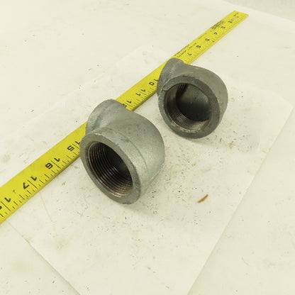 Anvil 1-1/2" to 1" NPT 90° Reducing Elbow Galvanized Iron Pipe Schedule 40 Lot/2