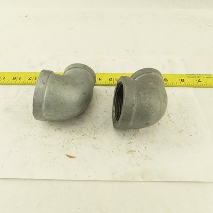 Anvil 1-1/2" to 1" NPT 90° Reducing Elbow Galvanized Iron Pipe Schedule 40 Lot/2