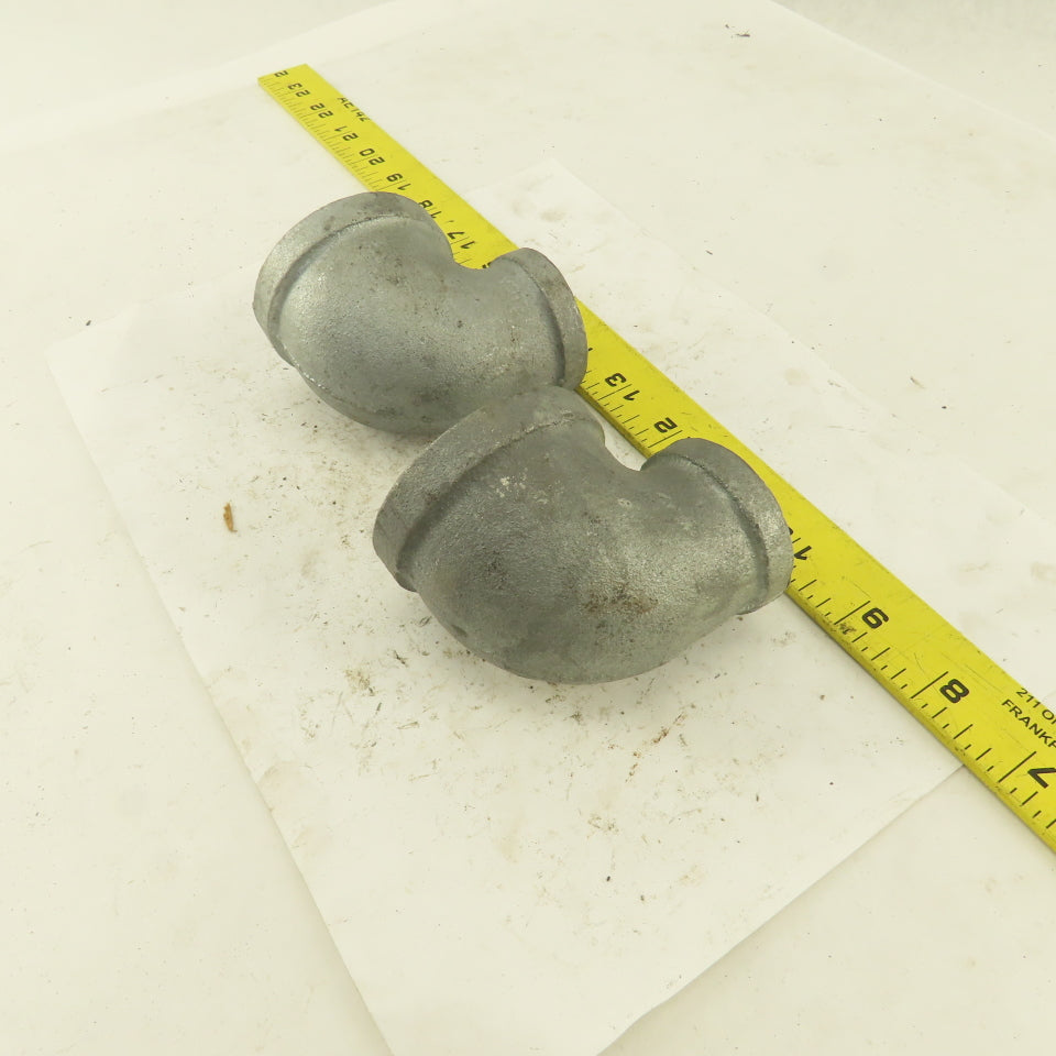 Anvil 1-1/2" to 1" NPT 90° Reducing Elbow Galvanized Iron Pipe Schedule 40 Lot/2