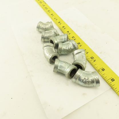 3/8" NPT 45° Elbow Galvanized Iron Pipe Schedule 40 Lot of 8
