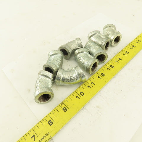 3/8" NPT 45° Elbow Galvanized Iron Pipe Schedule 40 Lot of 8