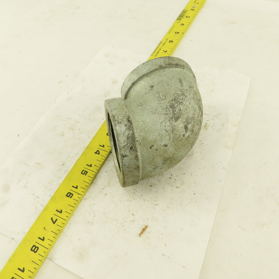 Ward 2" NPT 90° Elbow Galvanized Iron Pipe Schedule 40 USA