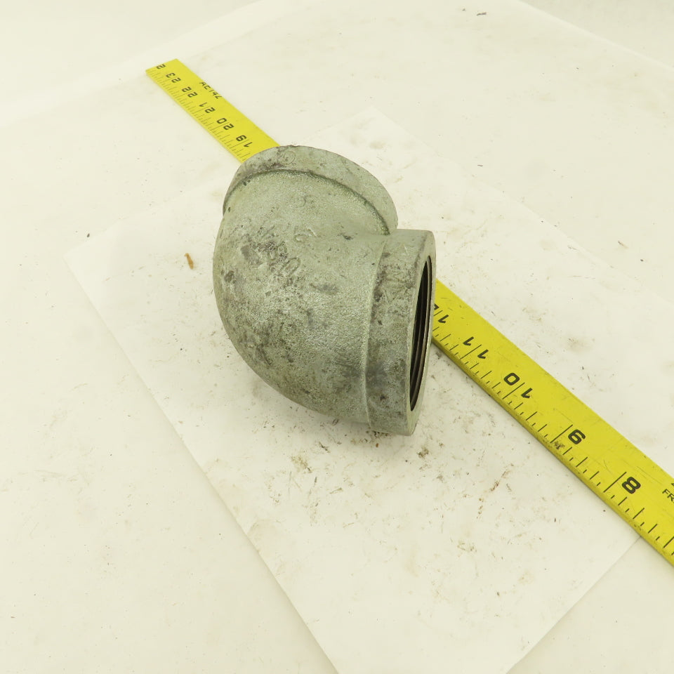 Ward 2" NPT 90° Elbow Galvanized Iron Pipe Schedule 40 USA
