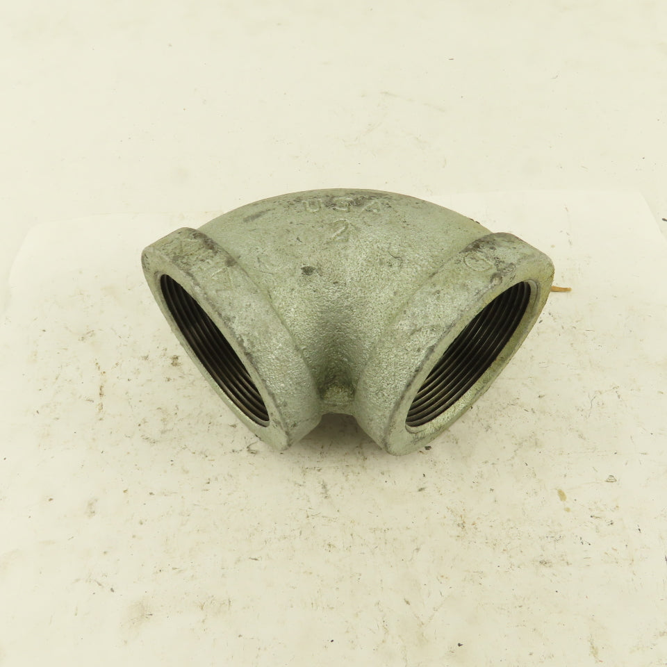 Ward 2" NPT 90° Elbow Galvanized Iron Pipe Schedule 40 USA