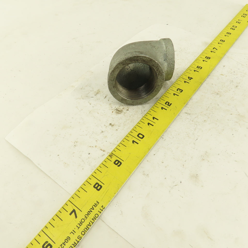 Anvil 1-1/4" to 1" NPT 90° Reducing Elbow Galvanized Iron Pipe Schedule 40
