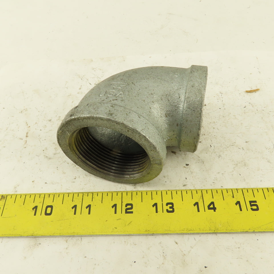 Anvil 1-1/2" to 1-1/4" NPT 90° Reducing Elbow Galvanized Iron Pipe Schedule 40